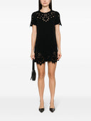 Ermanno Scervino Embroidered Cotton Short Dress