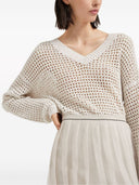 Brunello Cucinelli Silk Maxi Pleated Skirt