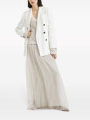 Brunello Cucinelli Silk Maxi Pleated Skirt
