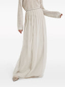 Brunello Cucinelli Silk Maxi Pleated Skirt