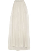 Brunello Cucinelli Silk Maxi Pleated Skirt