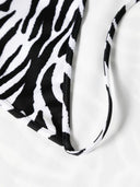 The Attico Zebra Print Mini Dress