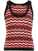Missoni Zigzag Pattern Sleeveless Top