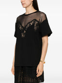 Ermanno Firenze Lace Trim Crewneck T Shirt