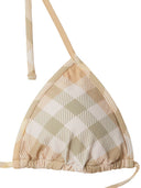 Burberry Checked Triangle Bikini Top