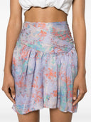 Iro Floral Print Silk Mini Skirt