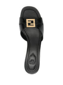 Fendi Fendi F Fold Leather Mules