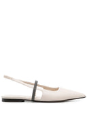 Brunello Cucinelli Leather Slingback Ballet Flat