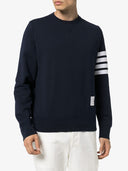 Thom Browne 4 Bar Cotton Crewneck Sweatshirt