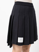 Mini gonna di cotone a pieghe di thom browne