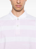 Stone Island Striped Cotton Polo Shirt