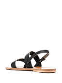 K Jacques St Tropez Barigoule Leather Flat Sandals
