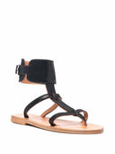 K Jacques St Tropez Caravelle Leather Flat Sandals