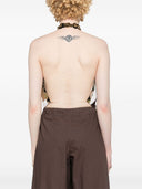 Top de seda con estampado de Pucci con estampado Pucci