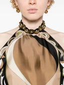 Top de seda con estampado de Pucci con estampado Pucci