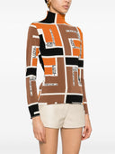 Fendi Printed High Neck Top