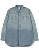 Camicia di cotone in denim dell'acne studi