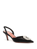 Amina Muaddi Camelia Sling 60 Satin Pumps
