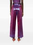 Forte Forte Wide Leg Lurex Taffetas Trousers