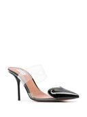 Alaia le cœur patent skórzane muły