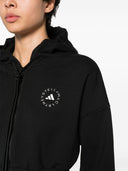 Adidas By Stella Mc Cartney Logo Organic Cotton Cropped Hoodie