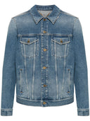 Chaqueta de mezclilla dorada ganso