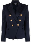 Balmain Wolle Doppelbrust Jacke