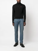 Ami Paris Ami De Coeur Wool High Neck Sweater