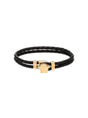 Versace La Medusa Braided Leather Bracelet