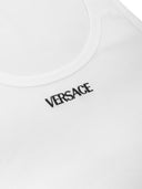 Versace logo camarela de algodón acanalado