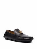 Versace La Medusa Leather Driving Shoes