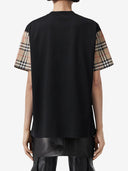 Maglietta in cotone a maniche da controllo burberry