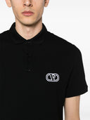 Valentino V Logo Signature Cotton Polo Shirt