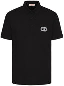 Valentino V Logo Signature Cotton Polo Shirt