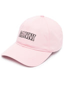 Ganni Logo Organic Cotton Baseball Cap