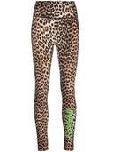 Ganni Leopard Print Nylon Leggings
