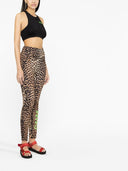 Ganni Leopard Print Nylon Leggings