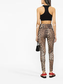 Ganni Leopard Print Nylon Leggings