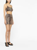 Ganni Leopard Print Active Shorts