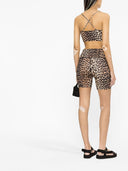 Ganni Leopard Print Active Shorts