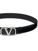 Valentino Garavani V Logo Signature Leather Belt