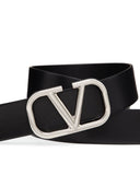 Valentino Garavani V Logo Signature Leather Belt