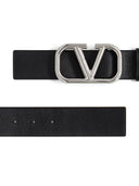Valentino Garavani V Logo Signature Leather Belt