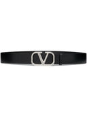 Valentino Garavani V Logo Signature Leather Belt