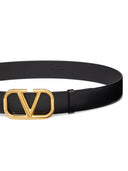 Valentino Garavani V Logo Signature Leather Belt