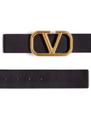 Valentino Garavani V Logo Signature Leather Belt