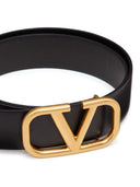 Valentino Garavani V Logo Signature Leather Belt