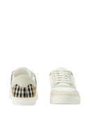 Burberry Check And Leather Sneakers