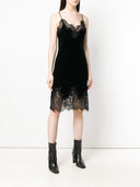 Gold Hawk Velvet Midi -jurk