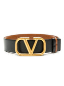 Valentino Garavani V Logo Signature Leather Reversible Belt